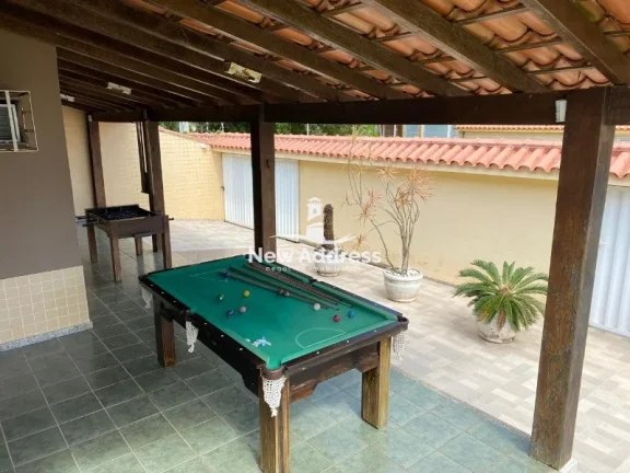 Imagem Casa montada, com área gourmet, piscina e campo, à venda em Setiba - Guarapari