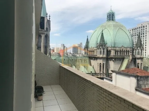 Imagem Sala comercial na cobertura, dispõe de 4 salas, sendo 1 de reunião, sacada, banheiro e cozinha. 11...
