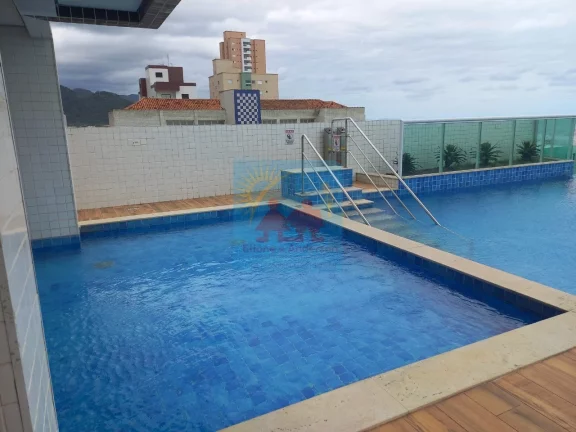 Imagem Título: "Apartamento de 2 Dormitórios na Praia de Mongaguá - Varanda Gourmet e Vista para o Mar - Lazer Completo, 540mil