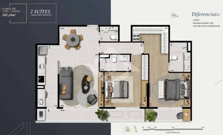 Imagem Apartamento de 2 Quartos para Venda na Gávea com 101 m²