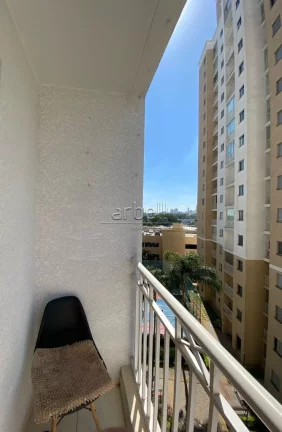 Imagem Apartamento com 54 M², 2 dormitórios, sala, 1 banheiro, área de serviços, cozinha, sacada e 1 va...