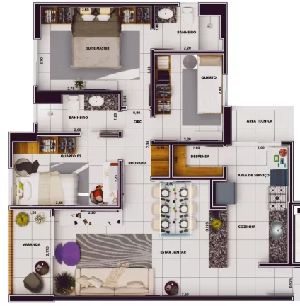 Imagem Apartamento 3 dormitórios para Venda em Teresina, São Cristovão, 3 dormitórios, 2 suítes, 2 banheiros, 2 vagas