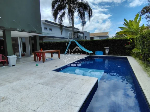 Imagem Casa de luxo em condomínio na Enseada, Guarujá-SP: 5 quartos, 5 suítes, 2 salas, 4 vagas e 390m² de área. Imperdível!