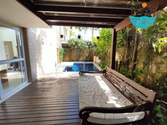 Imagem Casa Aluguel Temporada Juquehy, 80 metros da praia, piscina, churrasqueira, 4 suítes, acomoda 10 pessoas | Juquehy Imobiliária