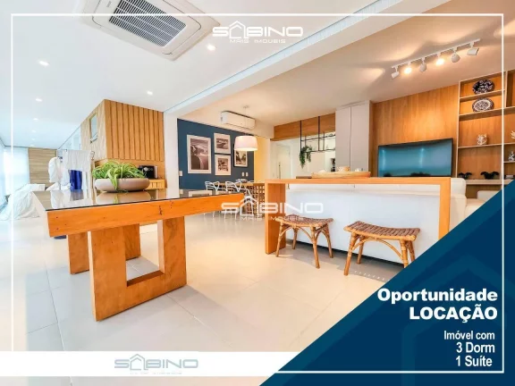 Imagem Apartamento Pé na Areia para Locação, com 3 Dormitórios 1 Suíte 123m² - Riviera de São Lourenço - Bertioga SP