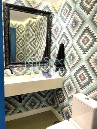 Imagem Ãtimo apartamento Ã  venda no Brooklin - Ãrea: 167,00mÂ² - Living amplo com terraÃ§o na copa das Ã...