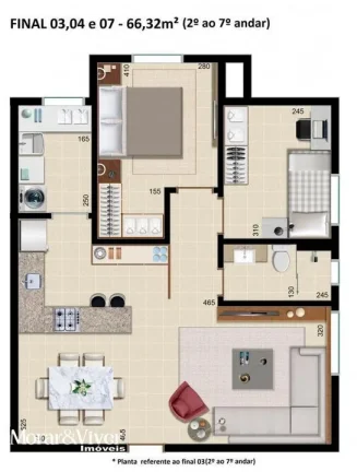 Imagem Apartamento para Venda em Curitiba, Rebouças, 2 dormitórios, 1 banheiro, 1 vaga