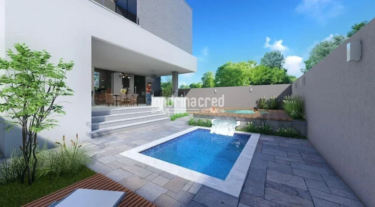 Imagem Casa em construção no Condomínio Araçari com 200m², 3 suítes, 5 banheiros, 2 vagas de garagem e localização privilegiada na Zona Leste de Londrina