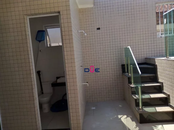 Imagem Sobreposta alta duplex com 3 suítes e lazer completo no Boqueirão, Santos