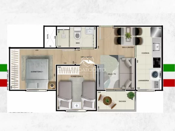 Imagem Apartamento para Venda em Mandaguaçu / PR no bairro Gleba Ribeirão Chapecó