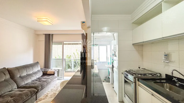 Imagem Apartamento Mobiliado Locação Alphaville com 1 quarto e 1 vaga 49 m² por R$5.000,00 pacote - Barueri/SP