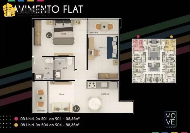 Imagem APARTAMENTOS FLATS COM 01 E 02 QUARTOS NO CORAÇÃO DE TAMBAÚ