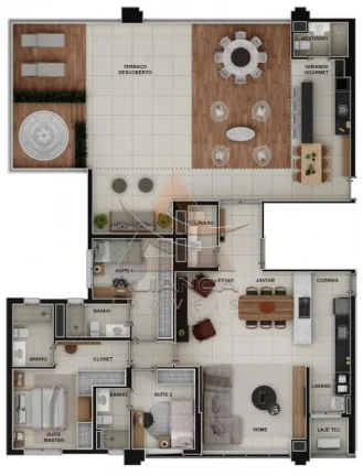 Imagem Apartamento - Ribeirão Preto - Jardim Olhos D'água