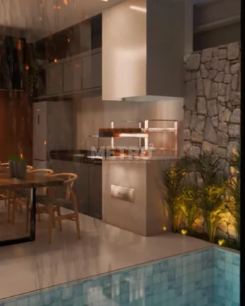 Imagem 3 suítes, duas delas com closets, Piscina, Área gourmet com churrasqueira.