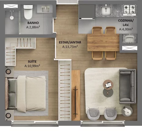 Imagem Apartamento com 1 Quarto à Venda, 59 m² em Rio Branco - Porto Alegre