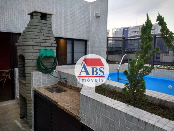Cobertura com piscina e churrasqueira Praia Boqueirão em Santos