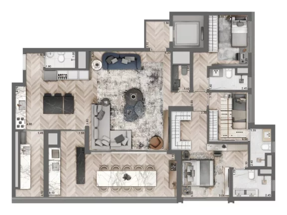 Imagem Apartamento à venda na Vila Clementino, São Paulo-SP, com 3 suítes e 2 vagas de garagem - Residencial Iconyc