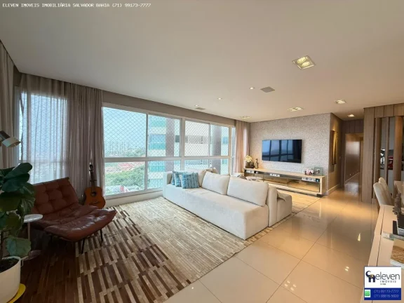 Imagem APARTAMENTO ALTO PADRÃO COM VISTA MAR EM PATAMARES  155M², 3 VAGAS, FINAMENTE DECORADO