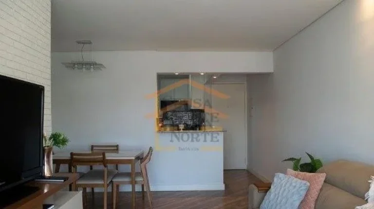Imagem Apartamento 60m², 2 dormitórios, sala 2 ambientes, varanda, cozinha integrada à sala, área de se...