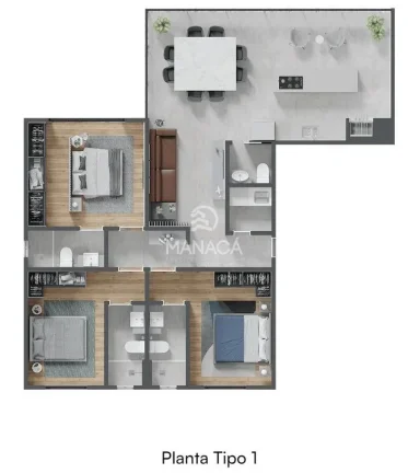 Imagem Apartamentos 3 Quartos Suites - Vista mar - Balneário Piçarras - SC - Del Mare