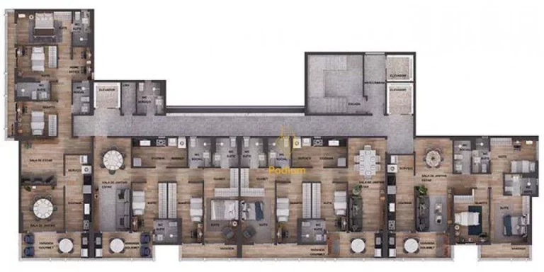 Imagem Apartamento com varanda / sacada gourmet e área de lazer completa no Bairro dos Estados - AP0437