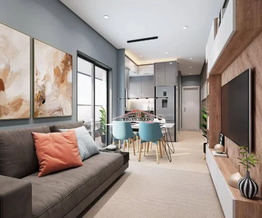 Imagem Apartamento com 1 dormitório à venda, 48 m² por R$ 438.782,00 - Vila Guilhermina - Praia Grande/SP