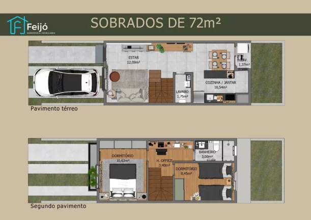 Imagem Sobrados 2 e 3 dormitórios na Zona Sul - Bairro Hípica