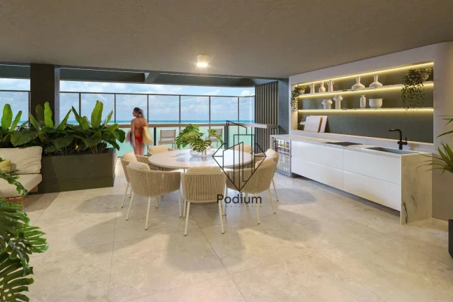 Imagem Apartamentos com varanda / sacada gourmet a 90m da praia de Camboinha / Cabedelo - AP2054
