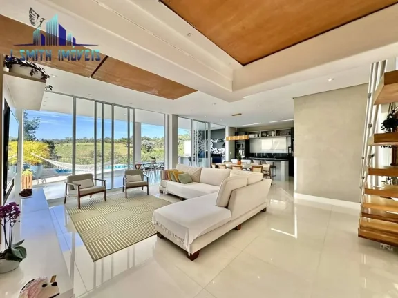 Imagem Casa 3 suítes, moderna e integrada. Escritório, lareira, piscina e gourmet!