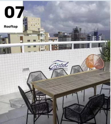 Imagem Apartamento com 1 dormitório à venda, 44 m² por R$ 336.000 - Guilhermina - Praia Grande/SP
