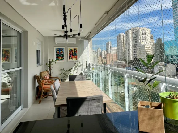 Imagem Apartamento 106 M², 3Q, 1 Suite, 2 banh, lavabo, toda marcenaria, churrasqueira gourmet fechada com ar split, semimobiliado, depósito, área de lazer.