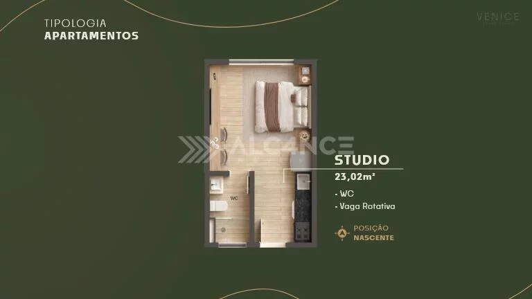 Imagem Apto Studio - 23,02 m² - Intermares, Cabedelo/PB.