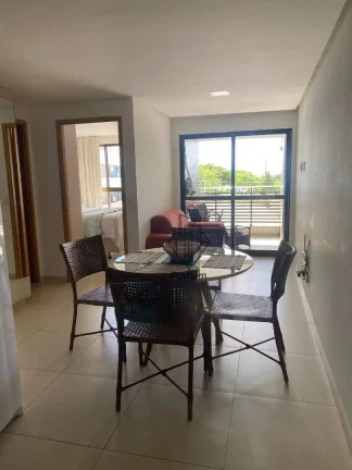 Imagem Flat mobiliado com varanda / sacada e vista para o mar da praia de Tambaú - FL0495