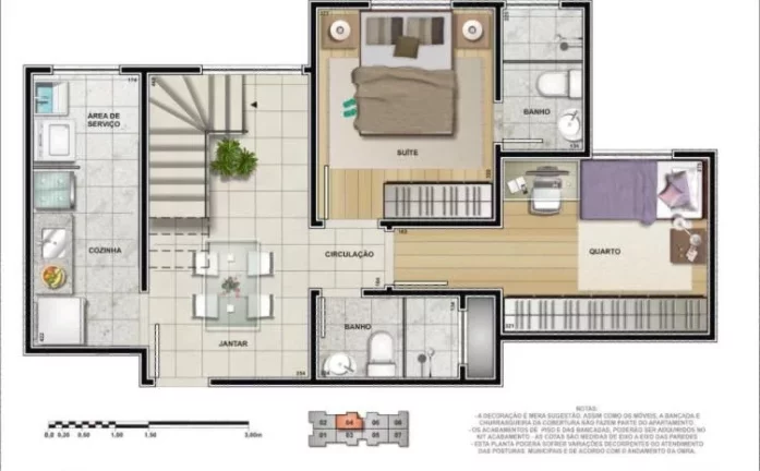 Imagem Apartamento Duplex com 2 dormitórios à venda, 90 m² por R$ 330.000,00 - Jardim São Luís - Suzano/SP
