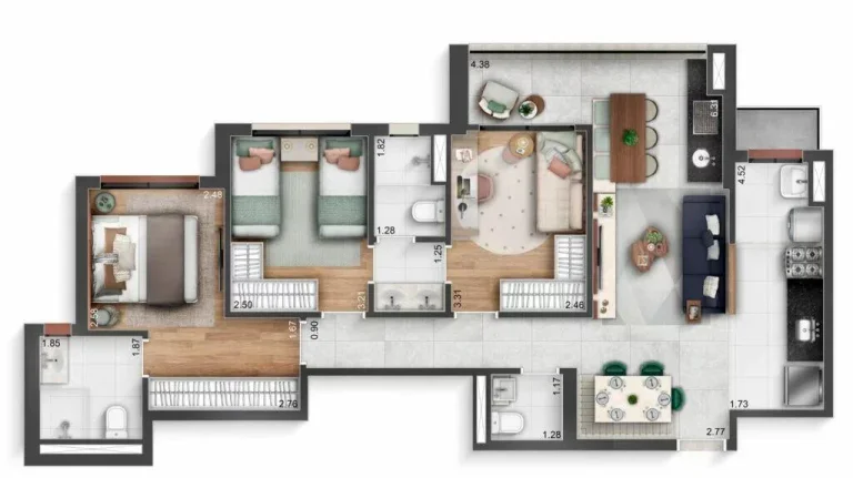 Imagem Apartamento com 4 Dormitorio(s) localizado(a) no bairro Vila Mogilar em Mogi das Cruzes / Mato Grosso do Sul Ref.:DE42388