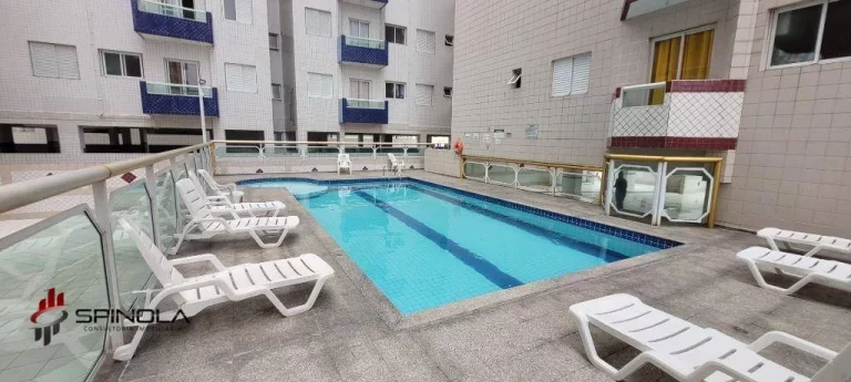 Apartamento com 2 dormitórios à venda, 55 m² por R$ 375.000,00 - Mirim - Praia Grande/SP