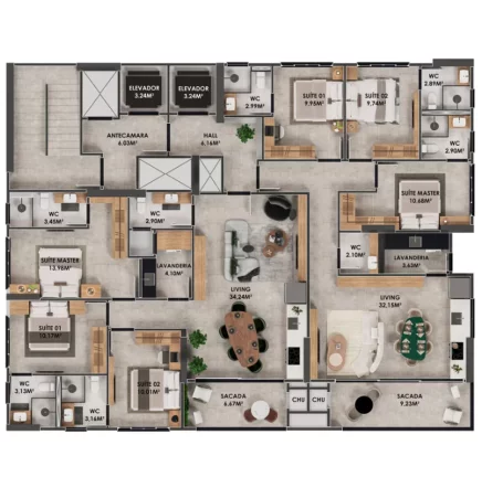 Imagem Porto Veneza - Apartamento à venda no bairro Perequê - Porto Belo/SC