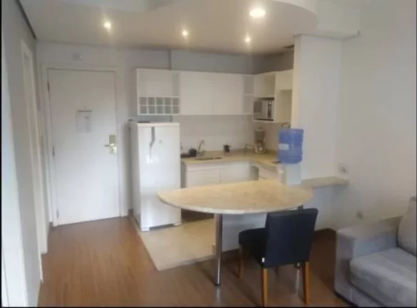 Imagem Flat para aluguel possui 33 metros quadrados com 1 quarto em Vila Olímpia