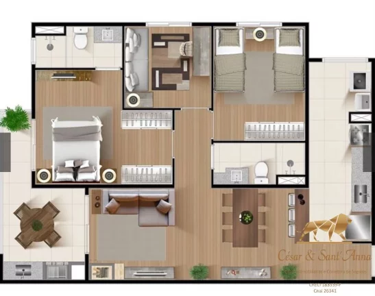 Imagem APARTAMENTOS DECORADOS NO COND CONDESSA DE BONNEVAL EM CAMPOS DO JORDÃO
