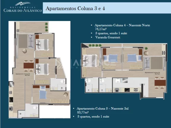 Imagem Apto - 3 Quartos - 1 Suíte - 76,35m² - Intermares, Cabedelo/PB