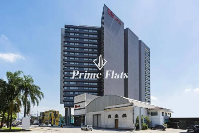 Imagem Flat disponível para venda no íbis Santos Valongo, com 18m², 1 dormitório e 1 vaga