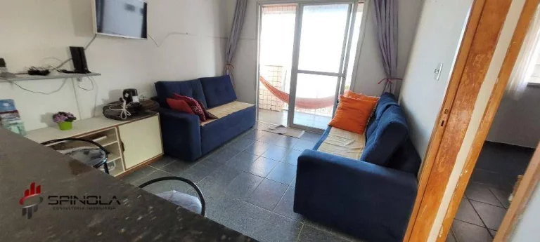 Imagem Apartamento com 1 dormitório à venda, 54 m² por R$ 320.000,00 - Real - Praia Grande/SP
