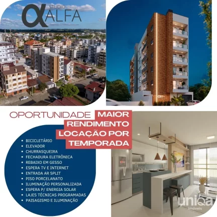 Apartamento tipo STUDIO em camobi no Studio Alfa - entrega julho/26.
