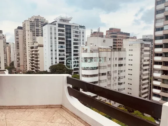 Imagem Cobertura duplex com 357m² na Vila Nova Conceição, próximo à Praça Pereira Coutinho. No primei...