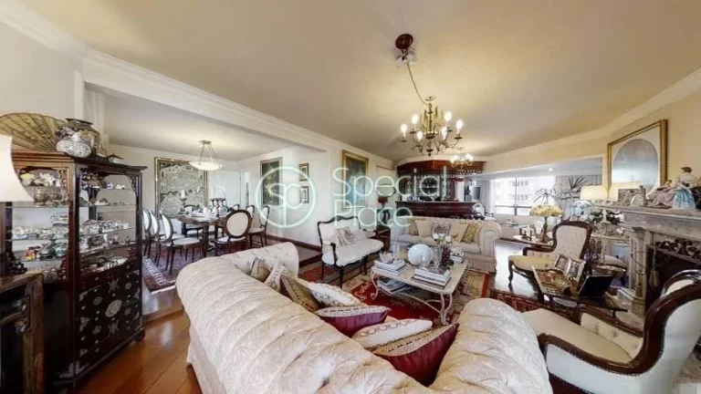 Imagem Ótimo apartamento à venda no Campo Belo - Área: 273m² - Living amplo para vários ambientes, com...