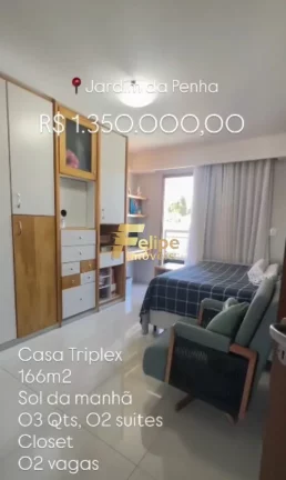 Imagem BELÍSSIMA CASA TRIPLEX DE 03 QUARTOS, SENDO 01 SUÍTE, SOL DA MANHÃ, À VENDA EM JARDIM DA PENHA, VITÓRIA/ES!