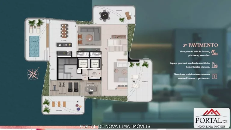 Imagem Apartamento de 4 quartos a venda no Vale do Sereno, varandas amplas: Viva o Melhor da Vida em 377 m² de Puro Encanto!