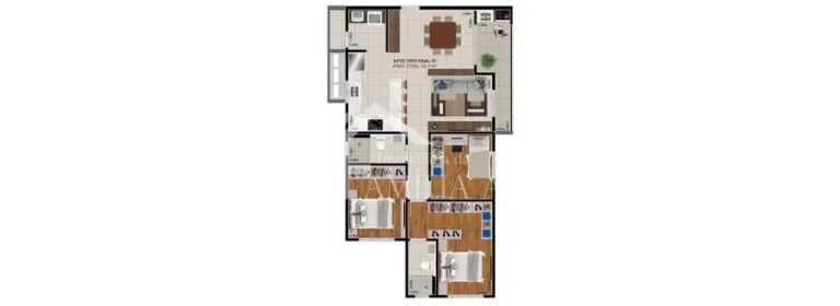 Imagem APARTAMENTO 3 QUARTOS NO COSTA E SILVA