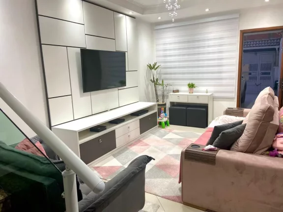 Imagem SOBRADO COM MOVEIS PLANEJADOS COM TRÊS DORMITORIOS E UM SUITE A VENDA NO PQRQUE JAÇATUBA - SANTO ANDRE.