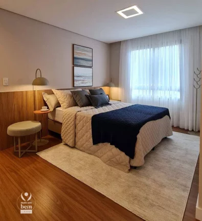 Imagem Apartamento com 2 quartos (1 suíte), 2 vagas de garagem, sacada com churrasqueira à venda por R$ 758.000 - Água Verde - Curitiba/PR